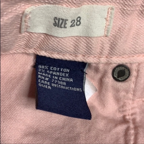 MADEWELL Mid Rise Cuffed Light Pink Denim Shorts Size 28 - Picture 2 of 9